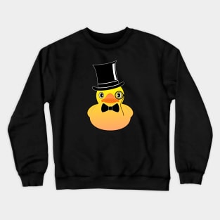 Cool Rubber duck top hat and monocle Crewneck Sweatshirt